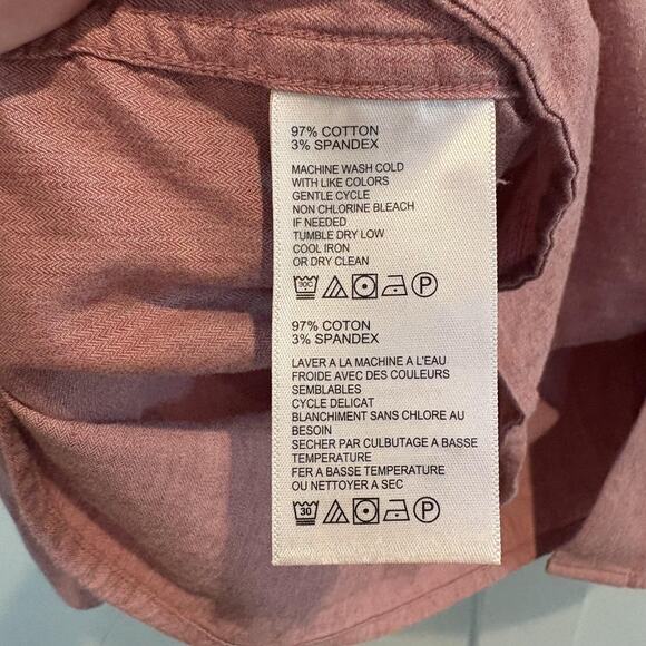 Tommy Bahama Shirt Mens XL Pink Herringbone Stretch Button Down Long Sleeve - Picture 12 of 13